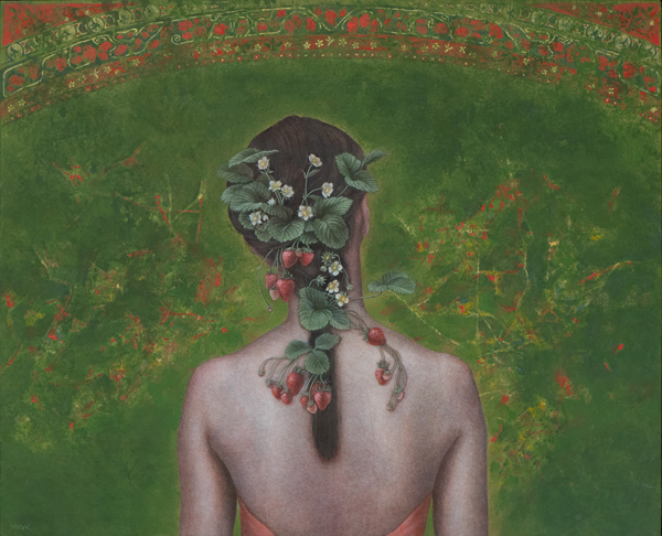 いちごの髪飾り